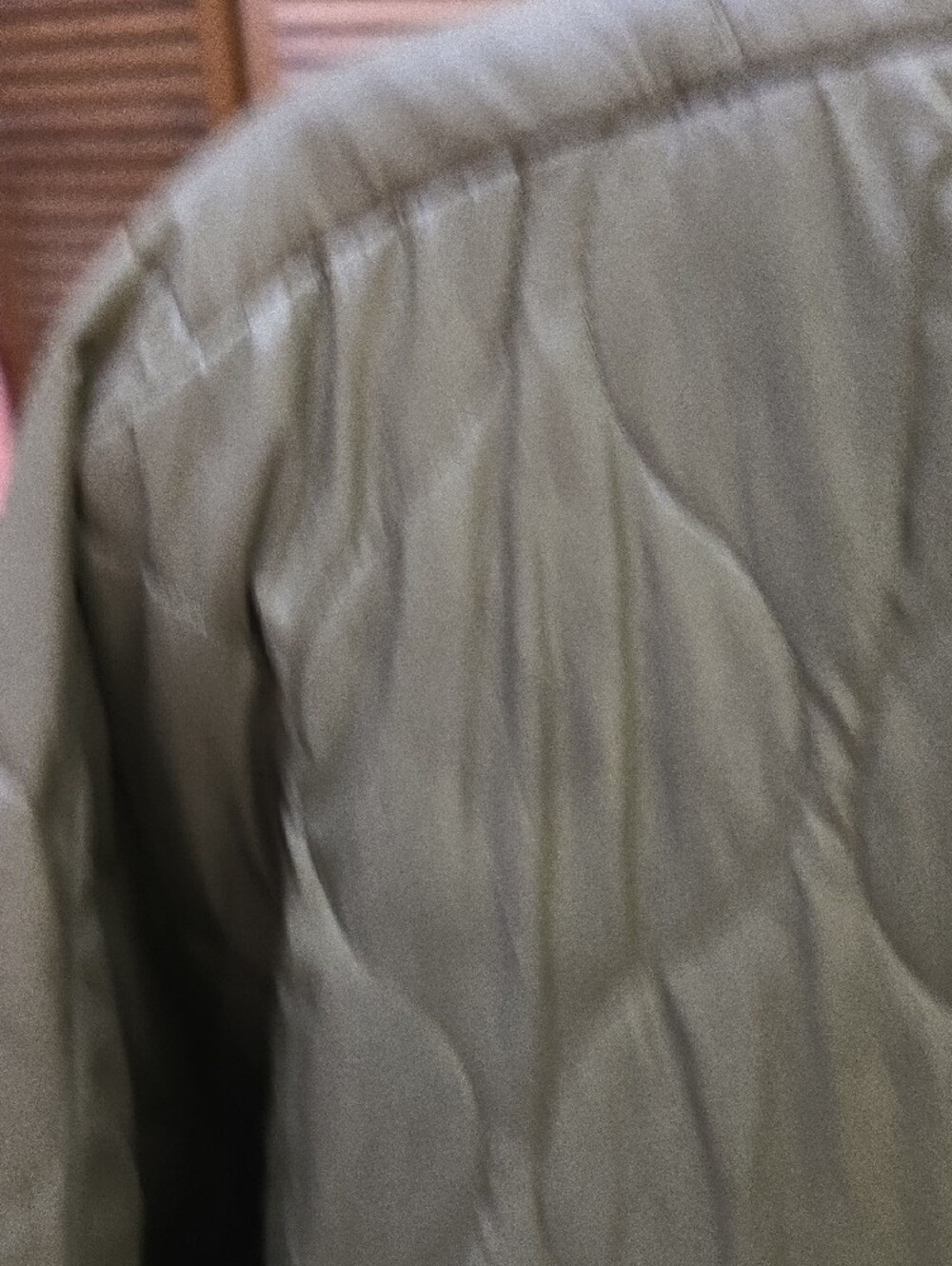 Quilted Olive Lightweight Puffer Jacket - Picture 3 of 5